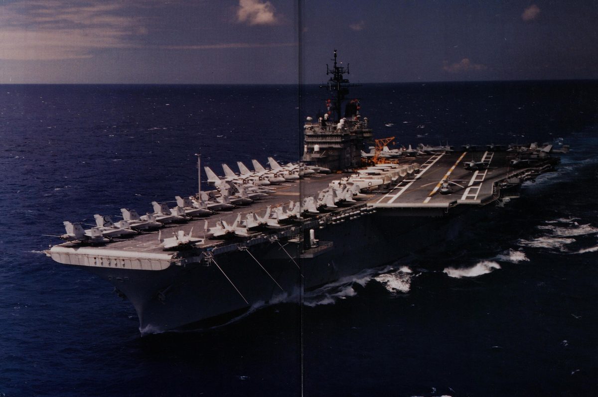 USS Constellation 1994–95 cruise book, page 2 — Cover & Opening: photographs and page layout, no machine-readable text