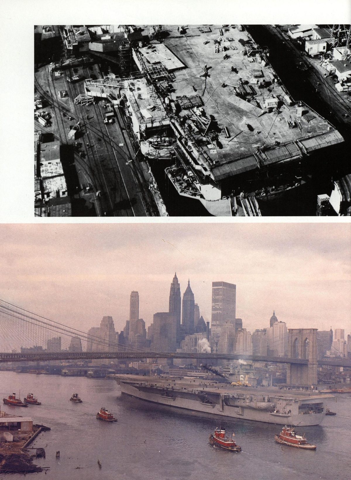 USS Constellation 1994–95 cruise book, page 10 — History of the Ship: photographs and page layout, no machine-readable text