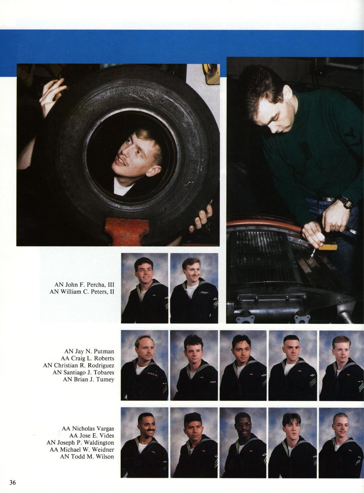 USS Constellation 1994–95 cruise book, page 36 (Ship's Company) — AN John F. Perch: AN William C, Peters, II AN Jay N. Putman ig L. Roberts R. Rodriguez AN…