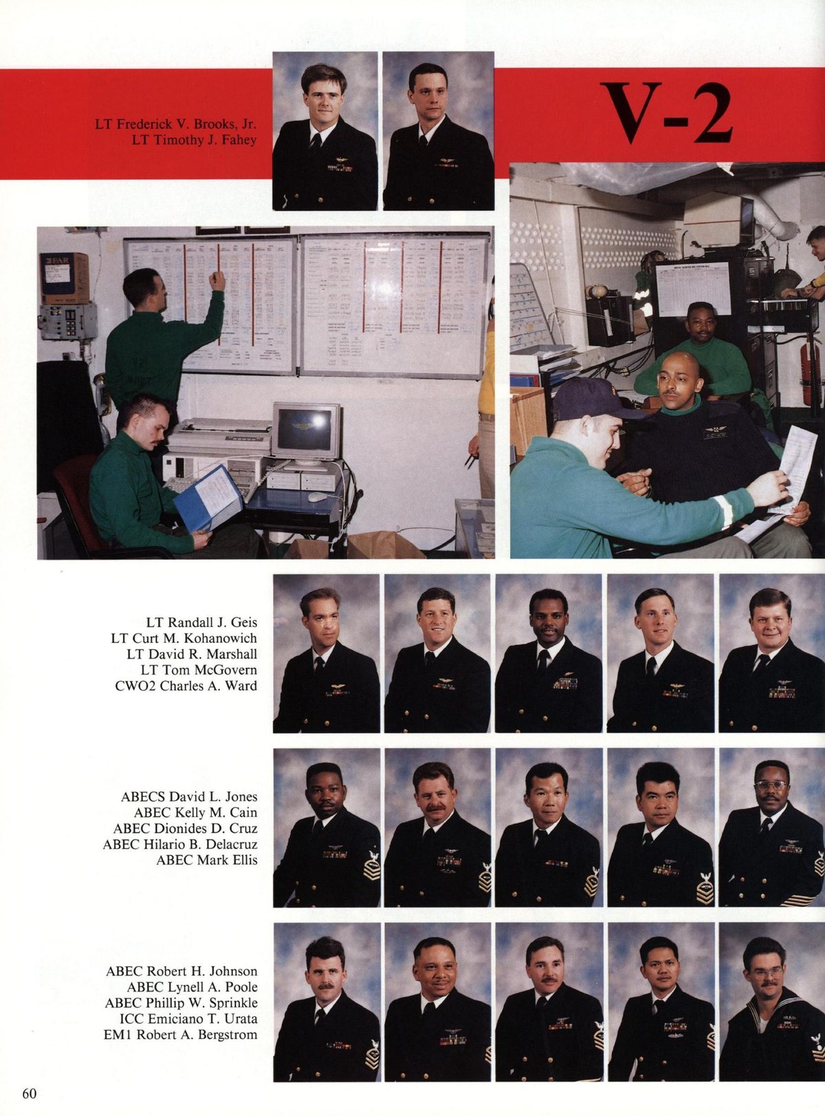 USS Constellation 1994–95 cruise book, page 58 (Ship's Company) — 60 LT Frederick V. Brooks, Jr. LT Timothy J. Fahey LT Randall J. Geis LT Curt M. Kohanowich LT…