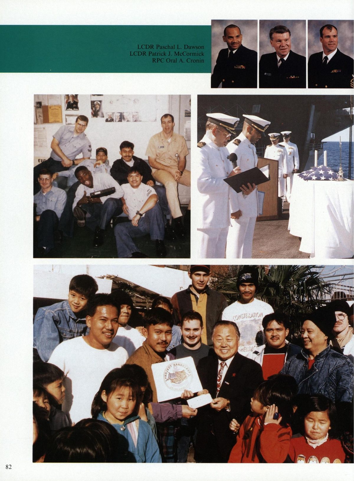 USS Constellation 1994–95 cruise book, page 79 — Ship's Company: photographs and page layout, no machine-readable text