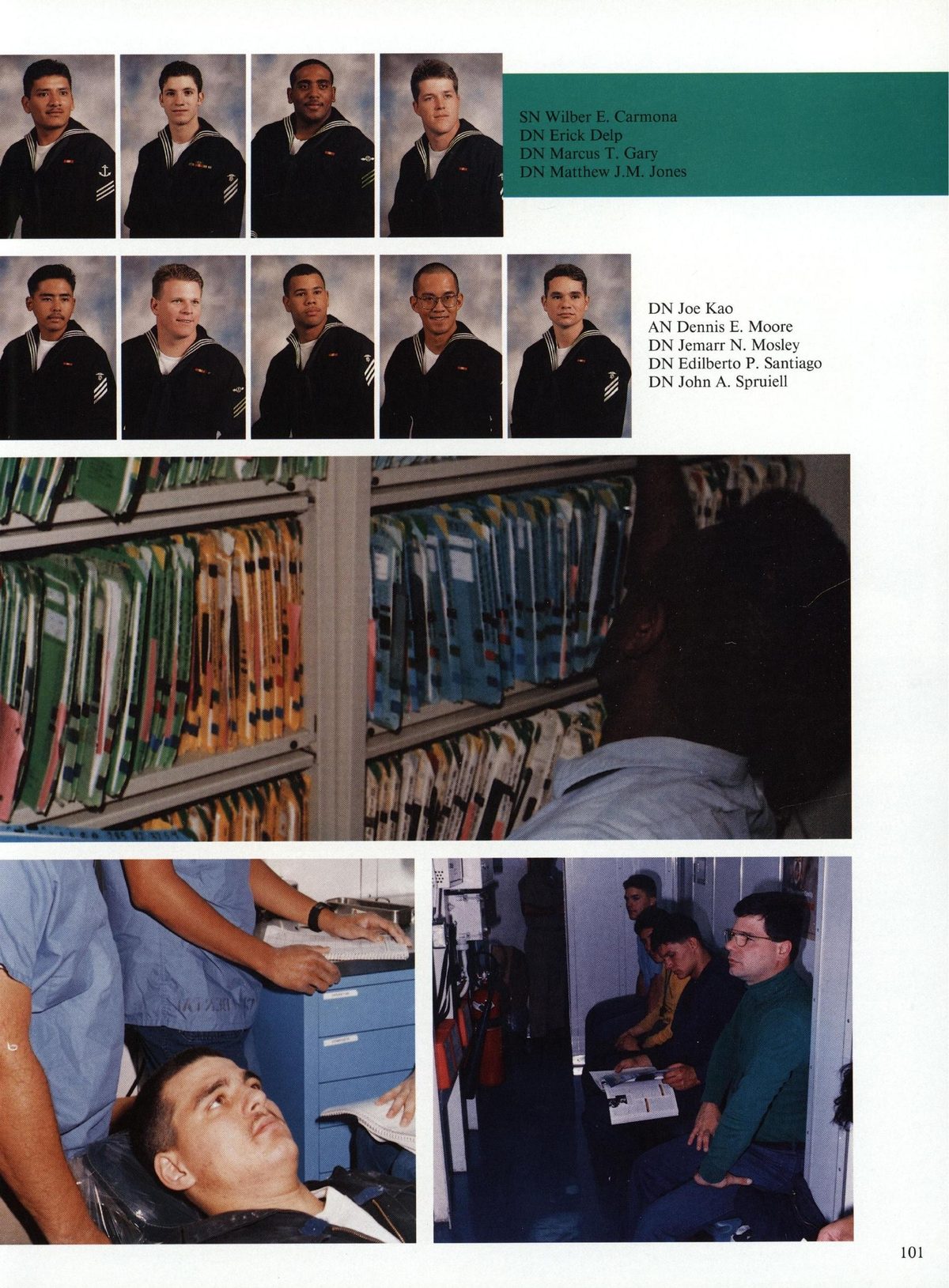 USS Constellation 1994–95 cruise book, page 95 (Ship's Company) — DN Joe Kao AN Dennis E. Moore…