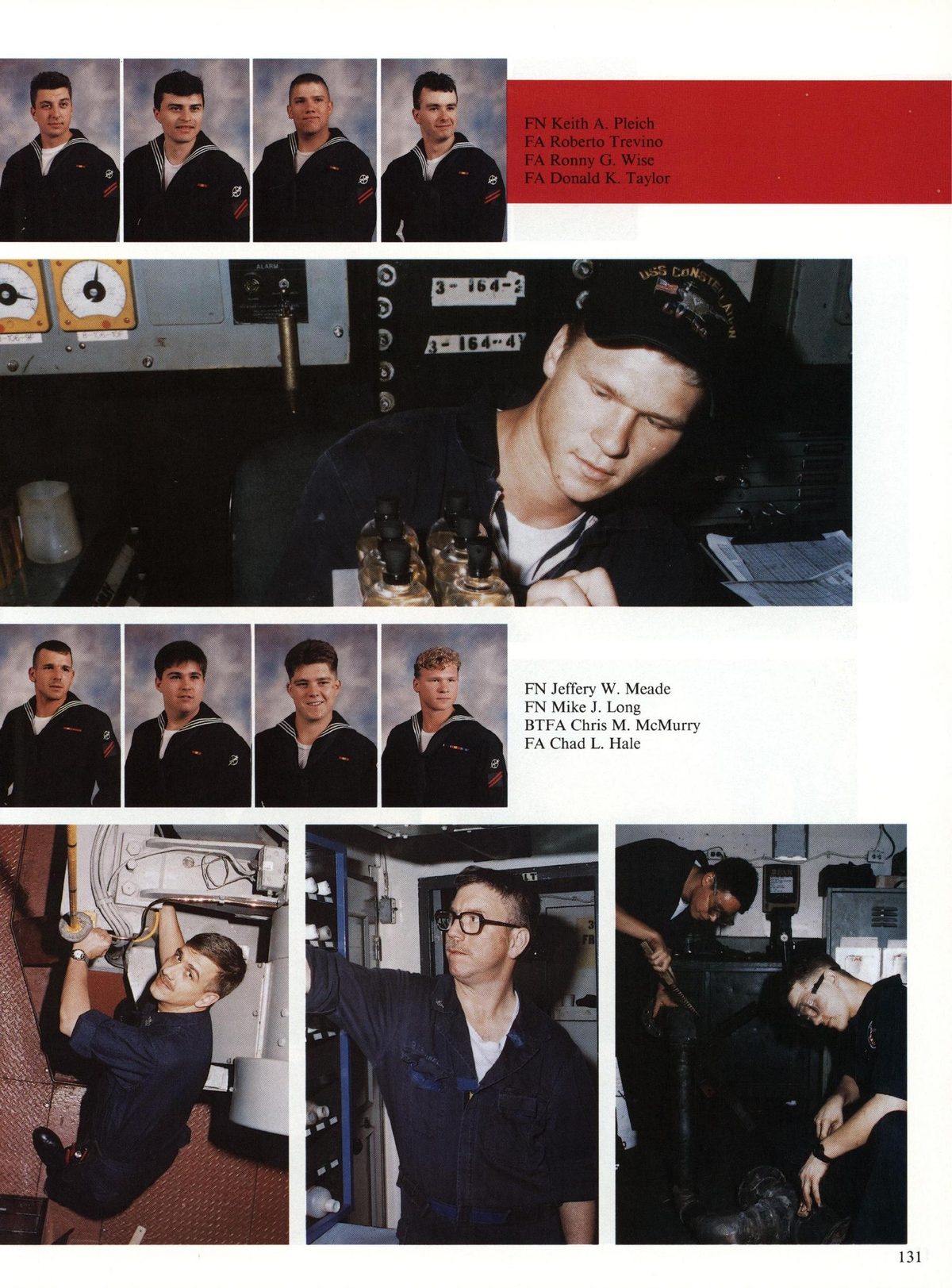 USS Constellation 1994–95 cruise book, page 124 — Ship's Company: photographs and page layout, no machine-readable text