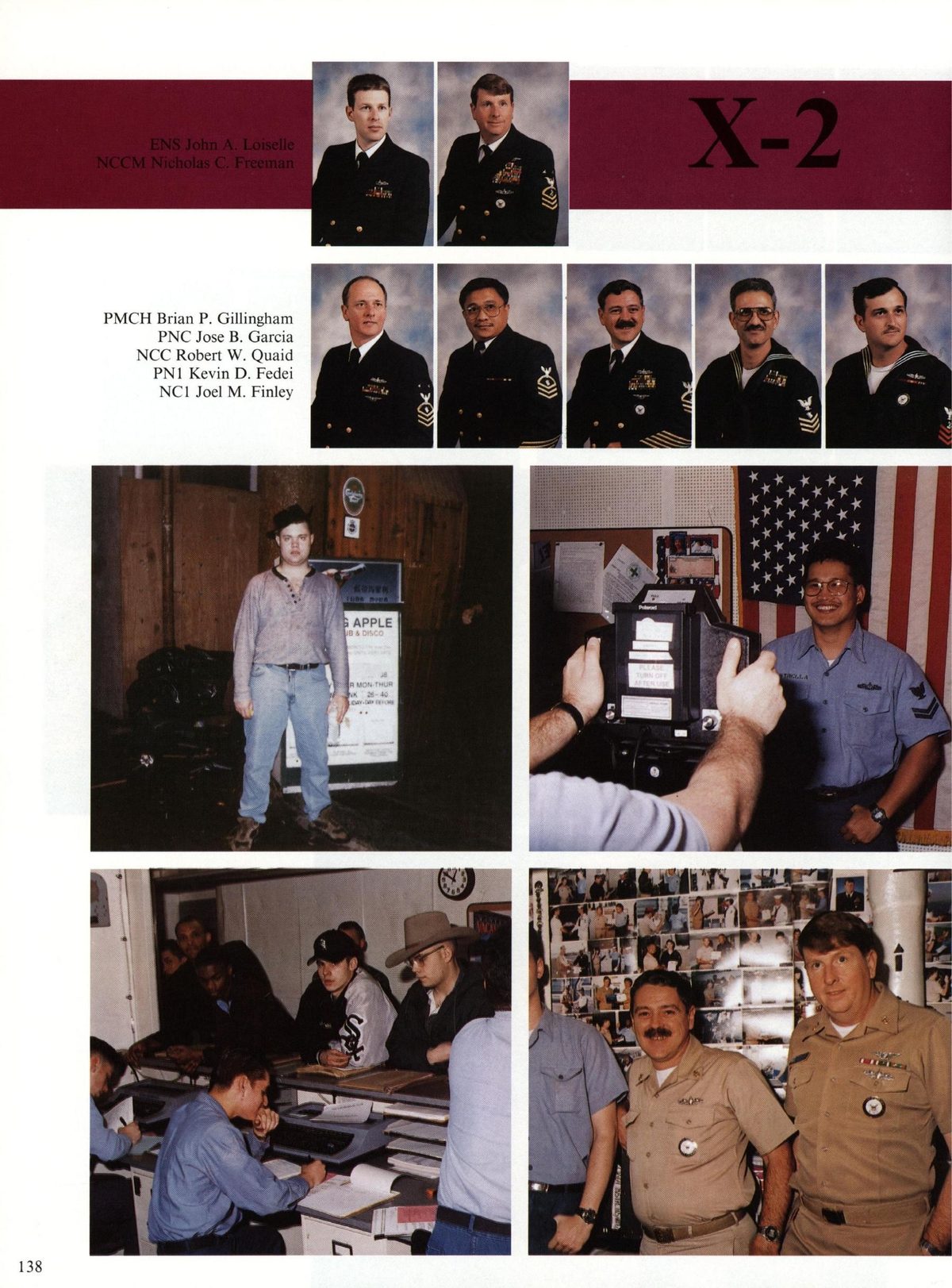 USS Constellation 1994–95 cruise book, page 130 — Ship's Company: photographs and page layout, no machine-readable text