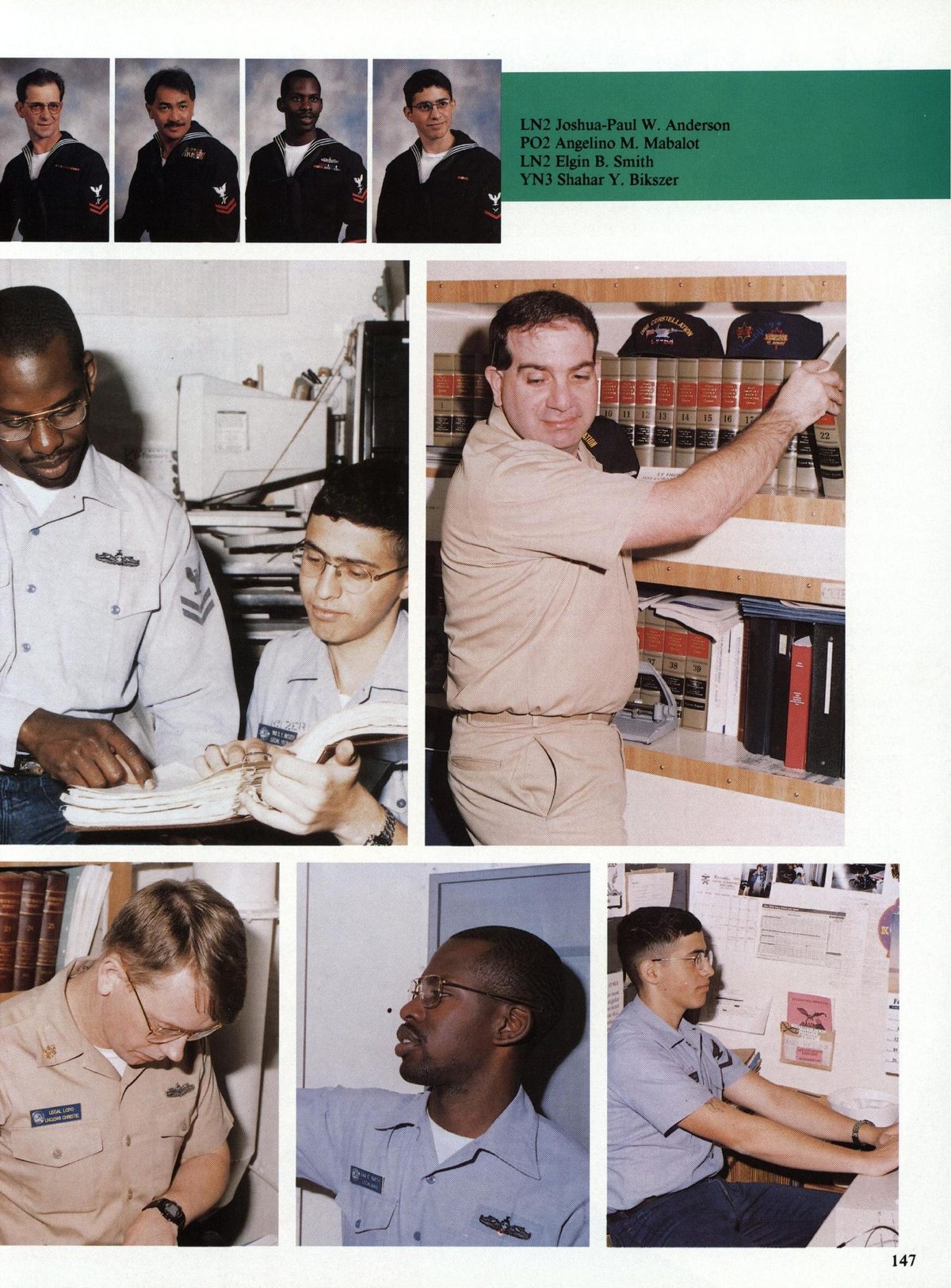 USS Constellation 1994–95 cruise book, page 138 — Ship's Company: photographs and page layout, no machine-readable text