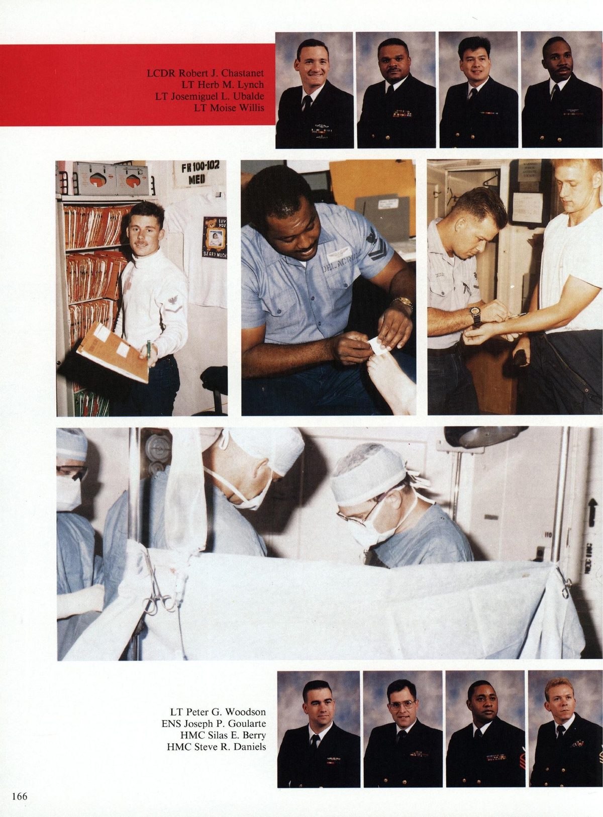 USS Constellation 1994–95 cruise book, page 154 (Ship's Company) — LCDR Robert J. Chastanet LT Herb M. Lynch LT Josemiguel L. Ubalde LT Moise Willis LT Peter G…