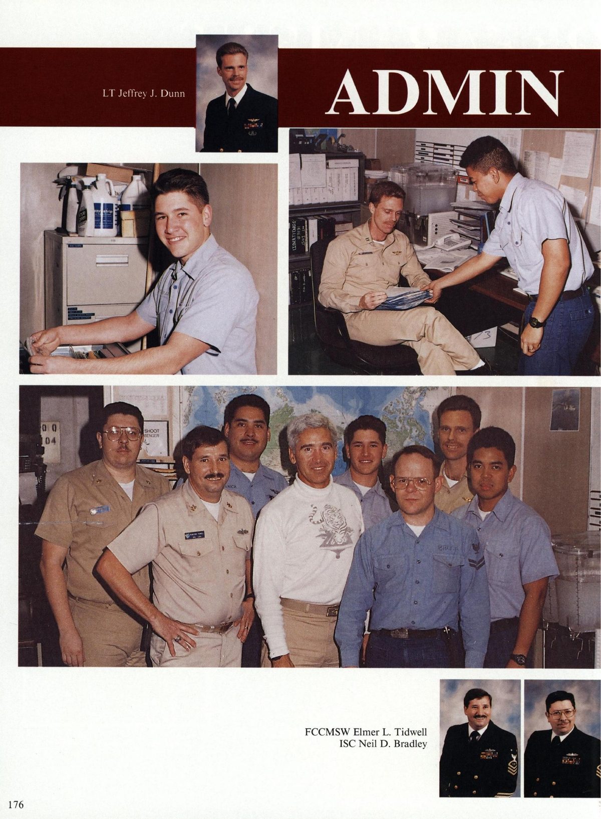 USS Constellation 1994–95 cruise book, page 162 (Ship's Company) — EEE Te ee FCCMSW Elmer L. Tidwell | ISC Neil D. Bradley…