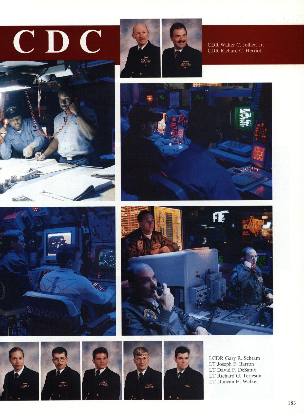 USS Constellation 1994–95 cruise book, page 169 (Ship's Company) — CDR Walter C. Jollier, Jr CDR Richard C. Herriott LT Joseph F. B: g id F. DeSanto LT Richard…