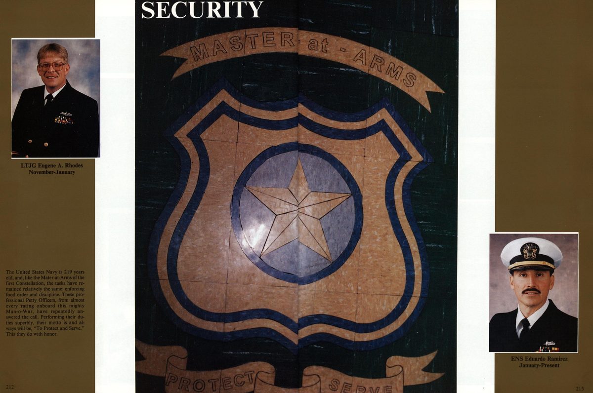 USS Constellation 1994–95 cruise book, page 196 — Ship's Company: photographs and page layout, no machine-readable text