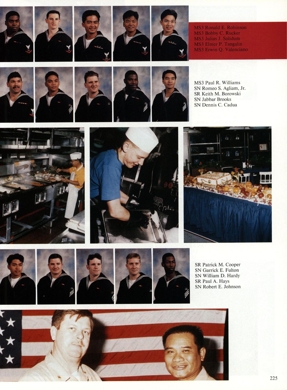 USS Constellation 1994–95 cruise book, page 207 — Ship's Company: photographs and page layout, no machine-readable text