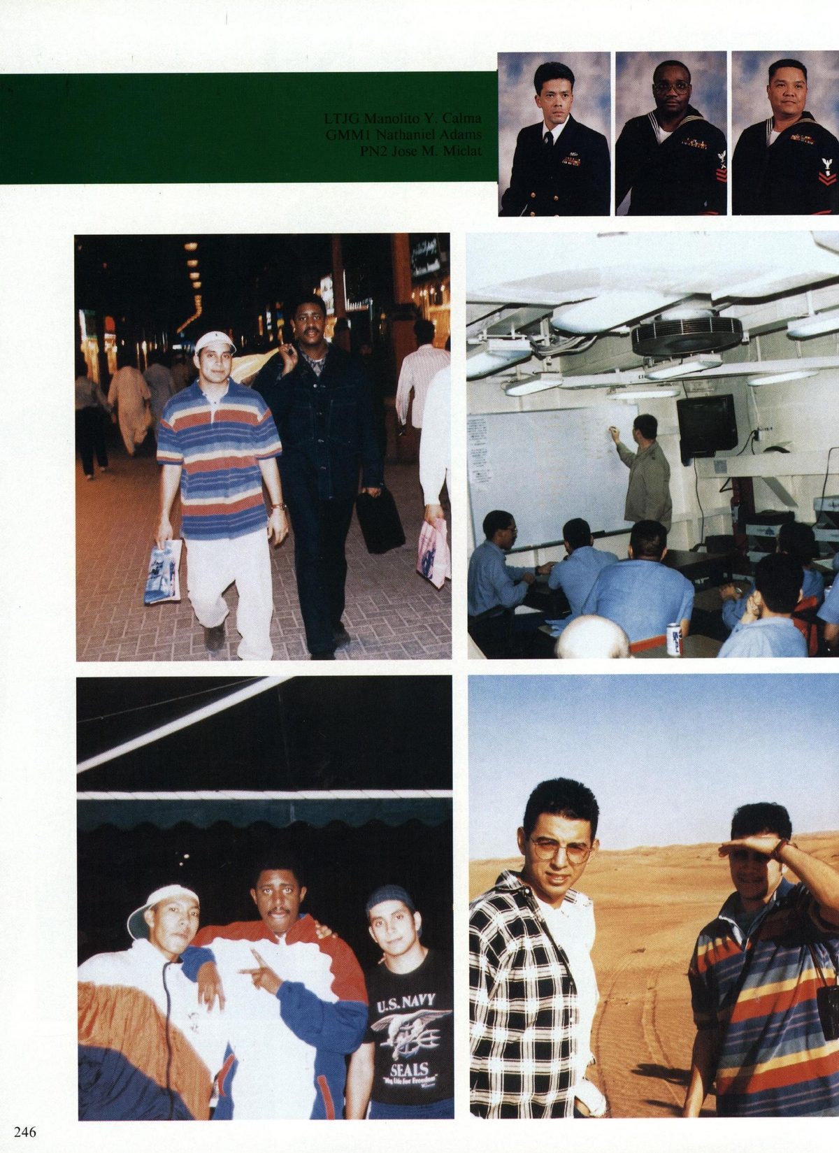 USS Constellation 1994–95 cruise book, page 227 — Ship's Company: photographs and page layout, no machine-readable text