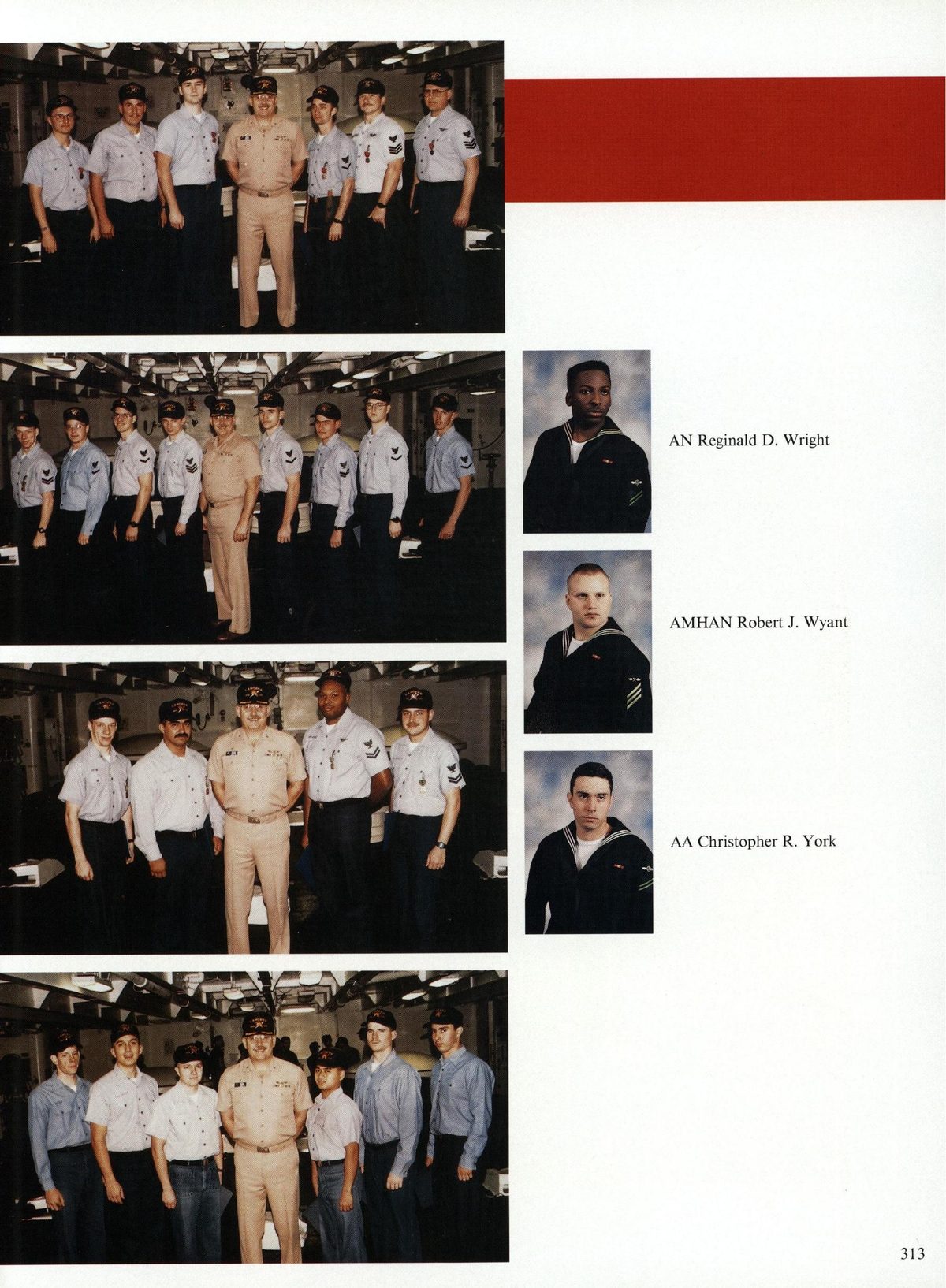 USS Constellation 1994–95 cruise book, page 289 — Carrier Air Wing Two (CVW-2): photographs and page layout, no machine-readable text