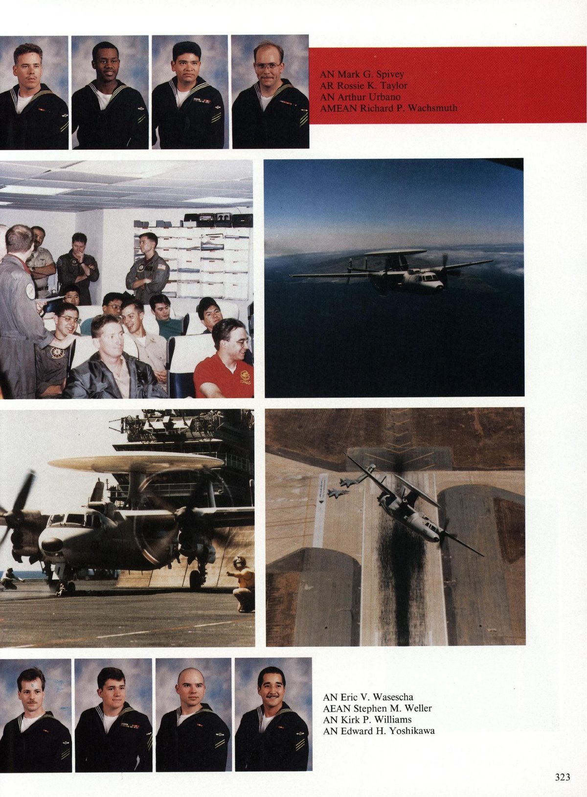 USS Constellation 1994–95 cruise book, page 298 — Carrier Air Wing Two (CVW-2): photographs and page layout, no machine-readable text