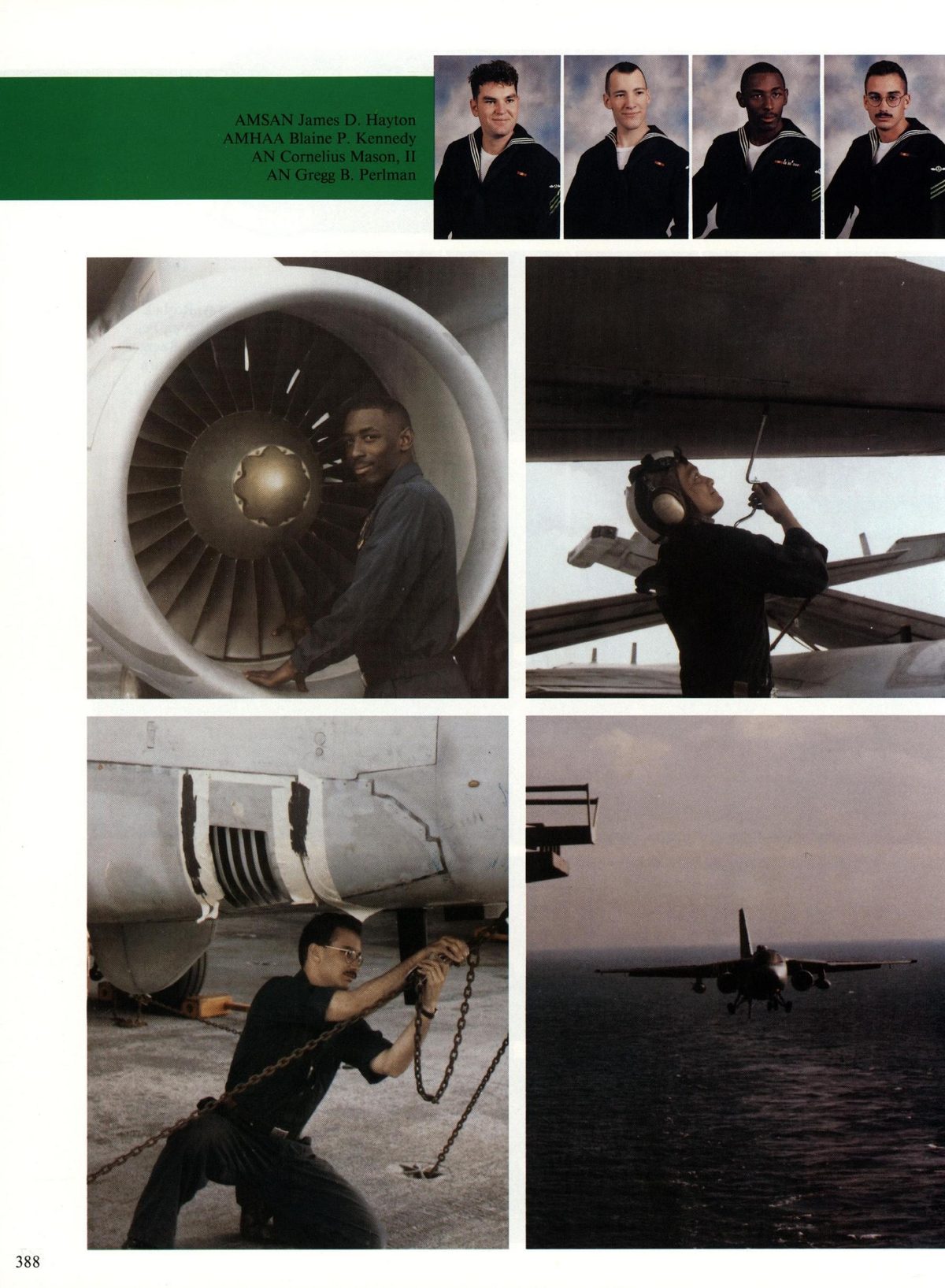 USS Constellation 1994–95 cruise book, page 357 — Carrier Air Wing Two (CVW-2): photographs and page layout, no machine-readable text