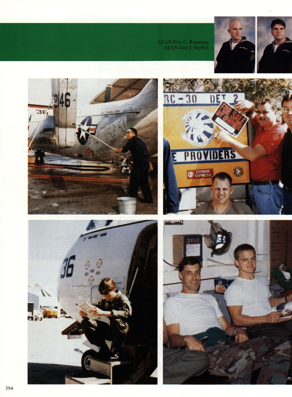 USS Constellation 1994–95 cruise book, page 362 — Carrier Air Wing Two (CVW-2): photographs and page layout, no machine-readable text