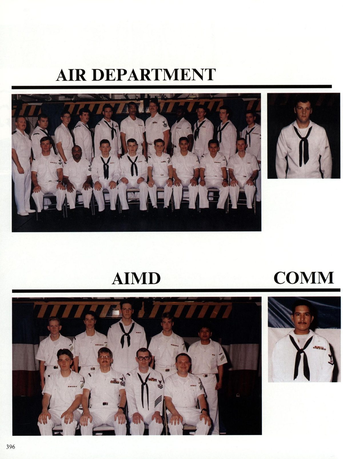 USS Constellation 1994–95 cruise book, page 364 — Late Arrivals: photographs and page layout, no machine-readable text