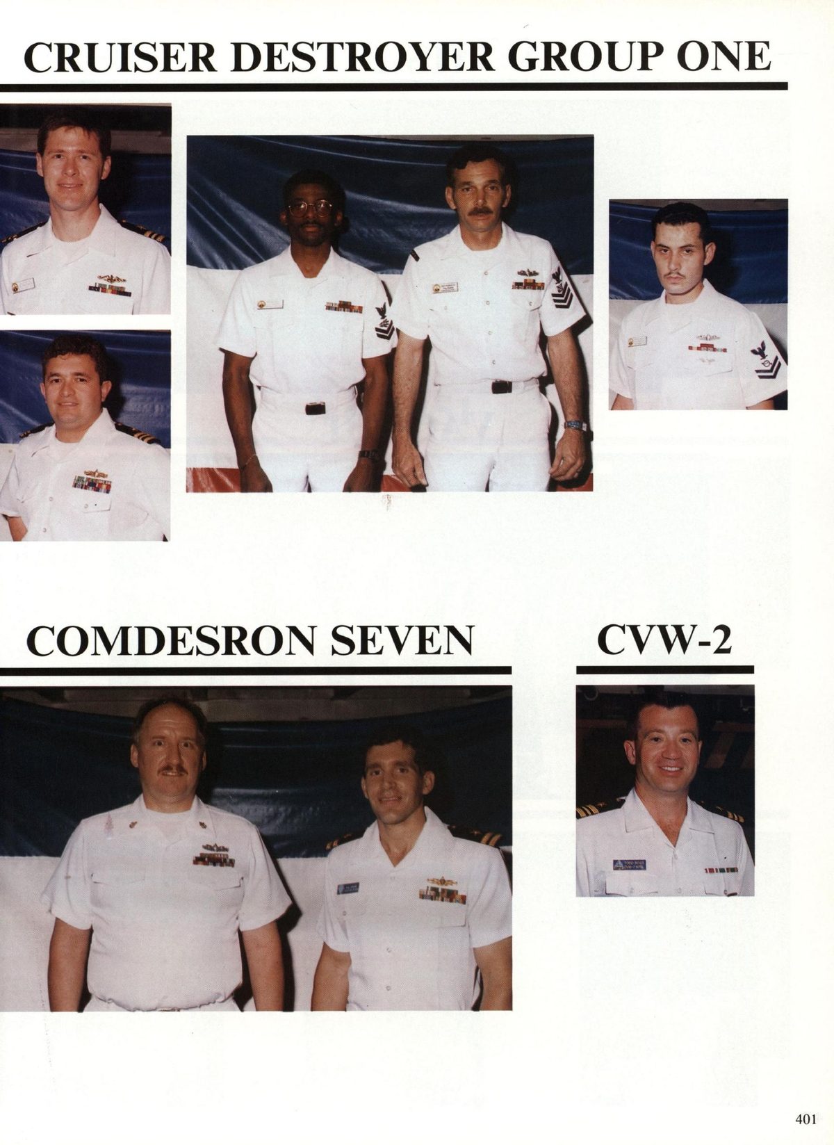 USS Constellation 1994–95 cruise book, page 369 — Late Arrivals: photographs and page layout, no machine-readable text