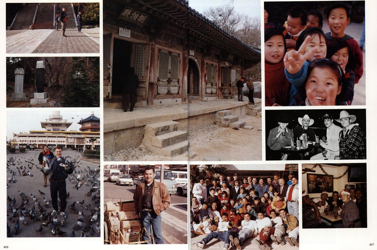 USS Constellation 1994–95 cruise book, page 373 — Ports of Call: photographs and page layout, no machine-readable text