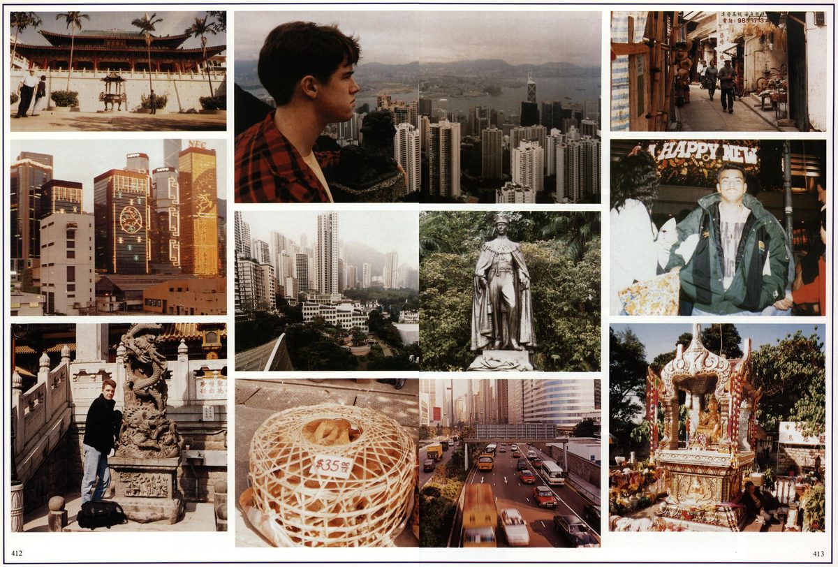 USS Constellation 1994–95 cruise book, page 376 — Ports of Call: photographs and page layout, no machine-readable text