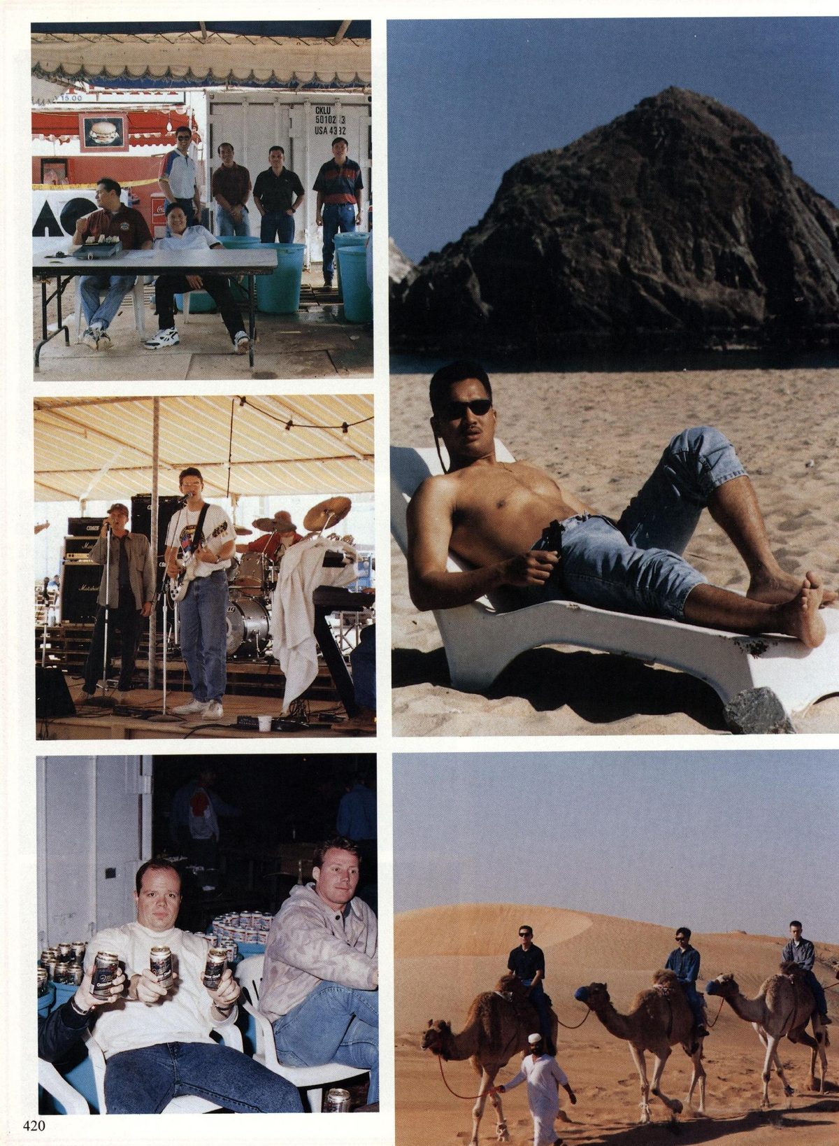 USS Constellation 1994–95 cruise book, page 381 — Ports of Call: photographs and page layout, no machine-readable text