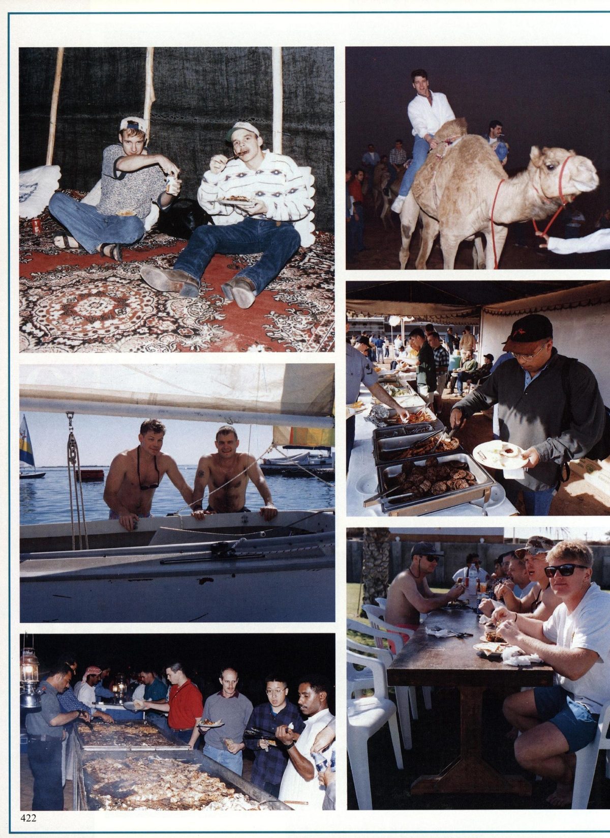 USS Constellation 1994–95 cruise book, page 383 — Ports of Call: photographs and page layout, no machine-readable text