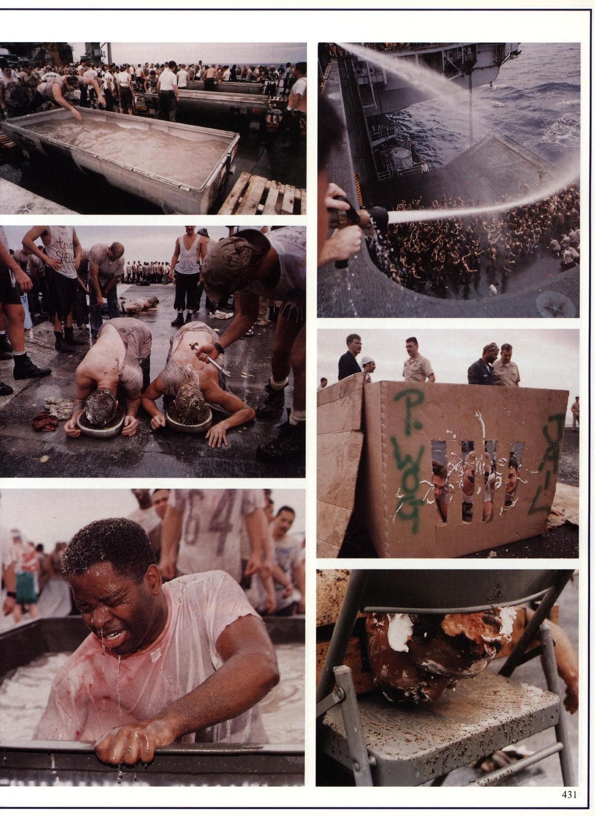 USS Constellation 1994–95 cruise book, page 391 — Life Aboard: photographs and page layout, no machine-readable text