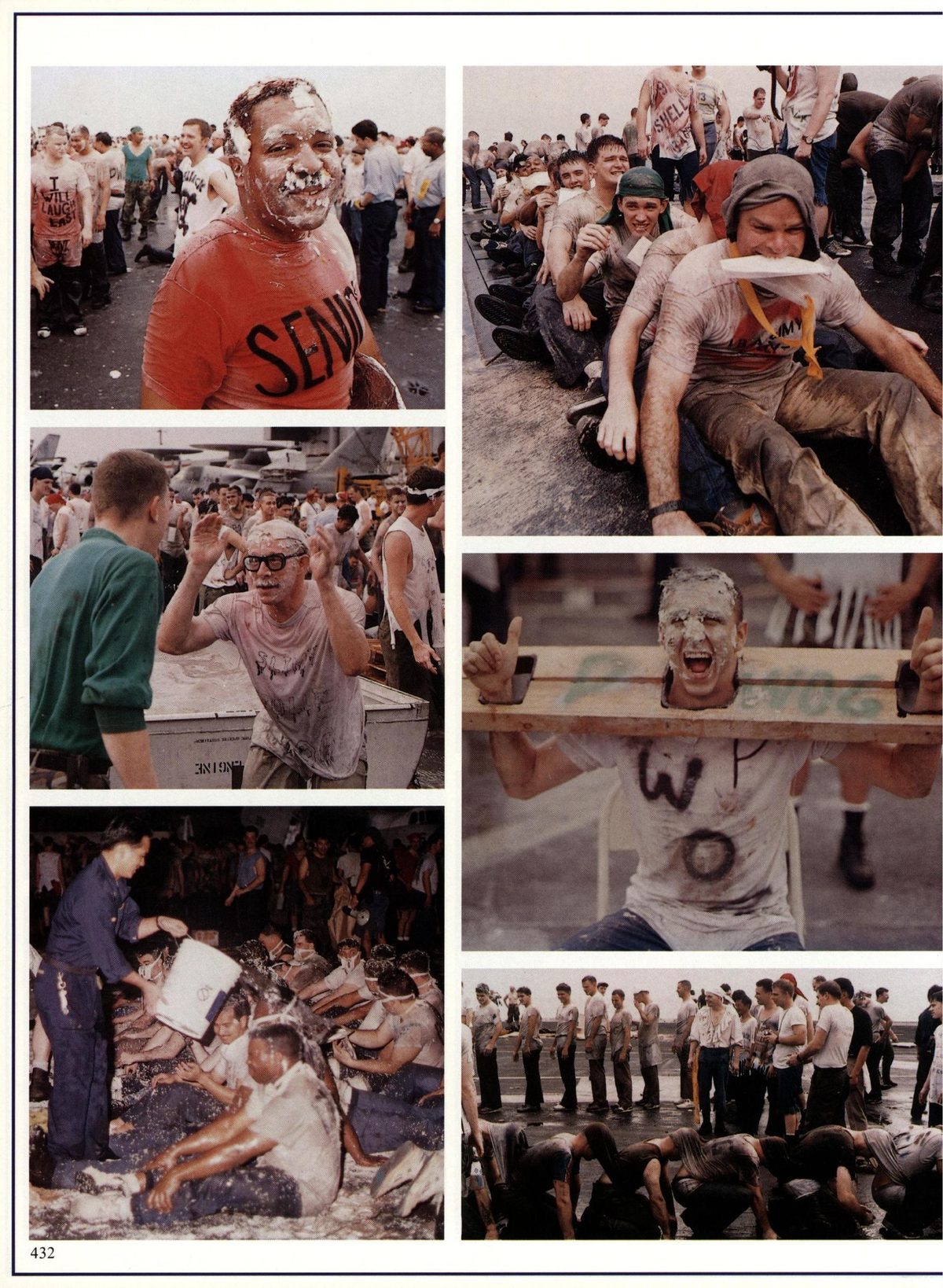 USS Constellation 1994–95 cruise book, page 392 — Life Aboard: photographs and page layout, no machine-readable text