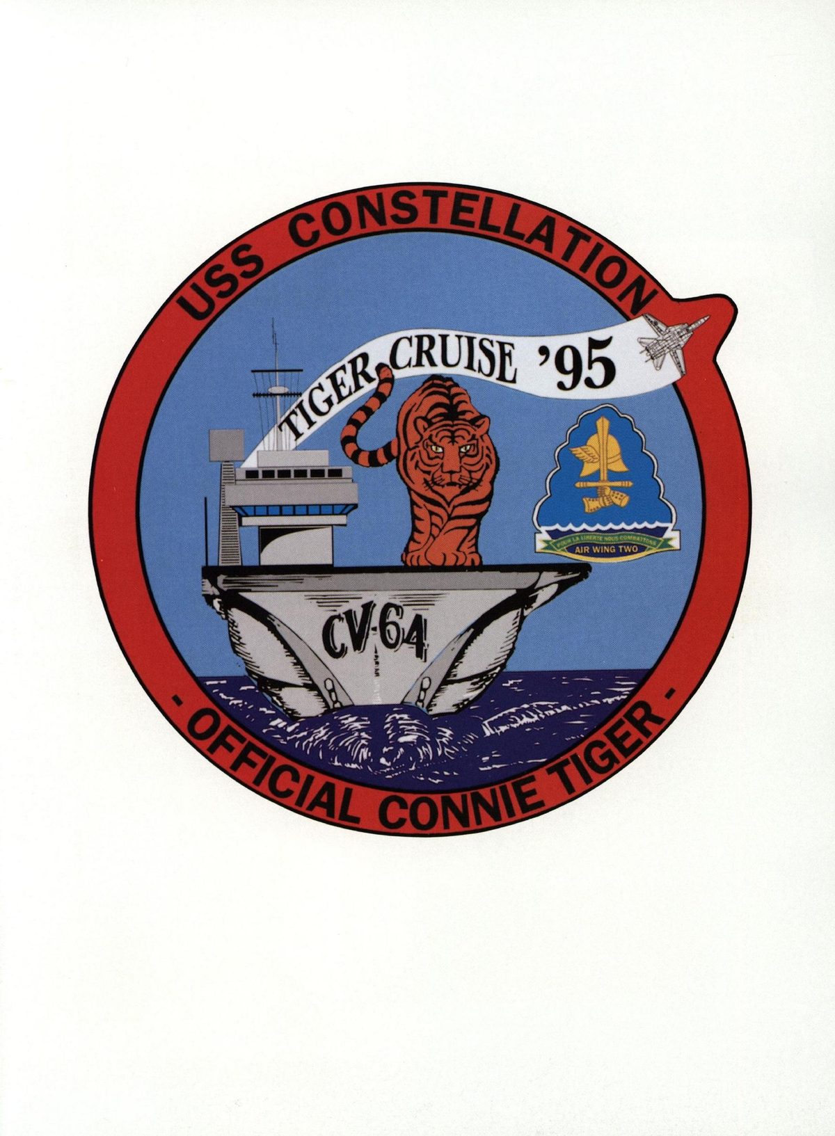 USS Constellation 1994–95 cruise book, page 415 — Tiger Cruise '95: photographs and page layout, no machine-readable text