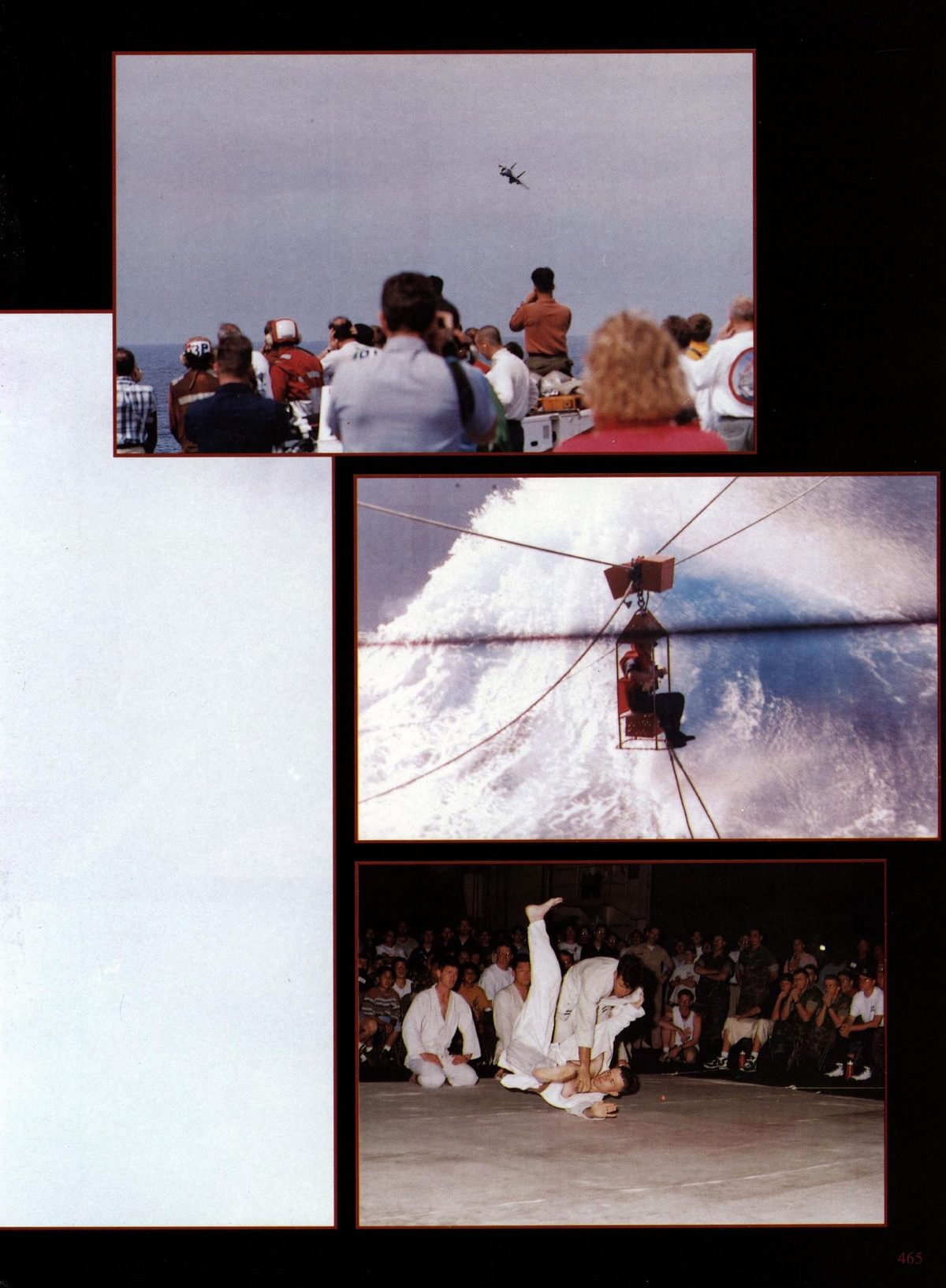 USS Constellation 1994–95 cruise book, page 418 — Tiger Cruise '95: photographs and page layout, no machine-readable text