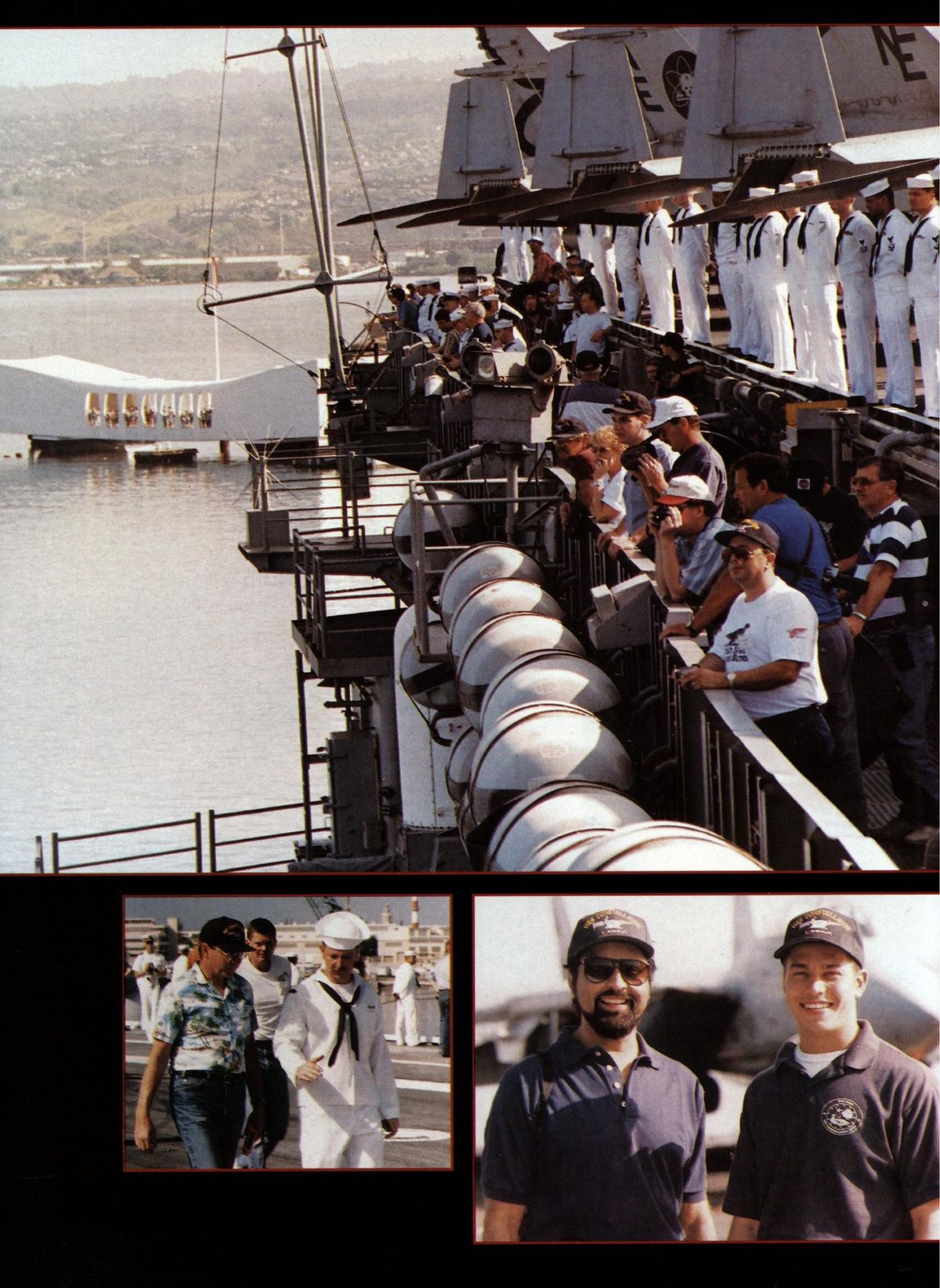 USS Constellation 1994–95 cruise book, page 419 — Tiger Cruise '95: photographs and page layout, no machine-readable text