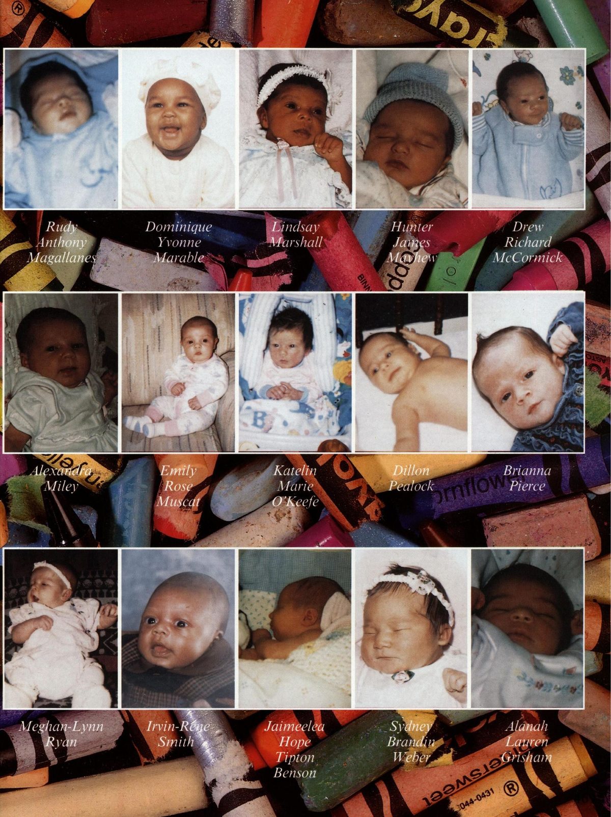 USS Constellation 1994–95 cruise book, page 422 — New Fathers: photographs and page layout, no machine-readable text