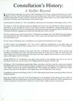 USS Constellation 1994–95 cruise book, page 8 (History of the Ship)